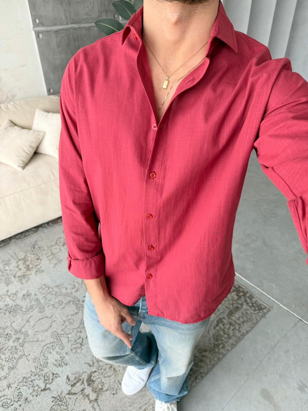 Soft Texture Shirt Bordo | GML.019
