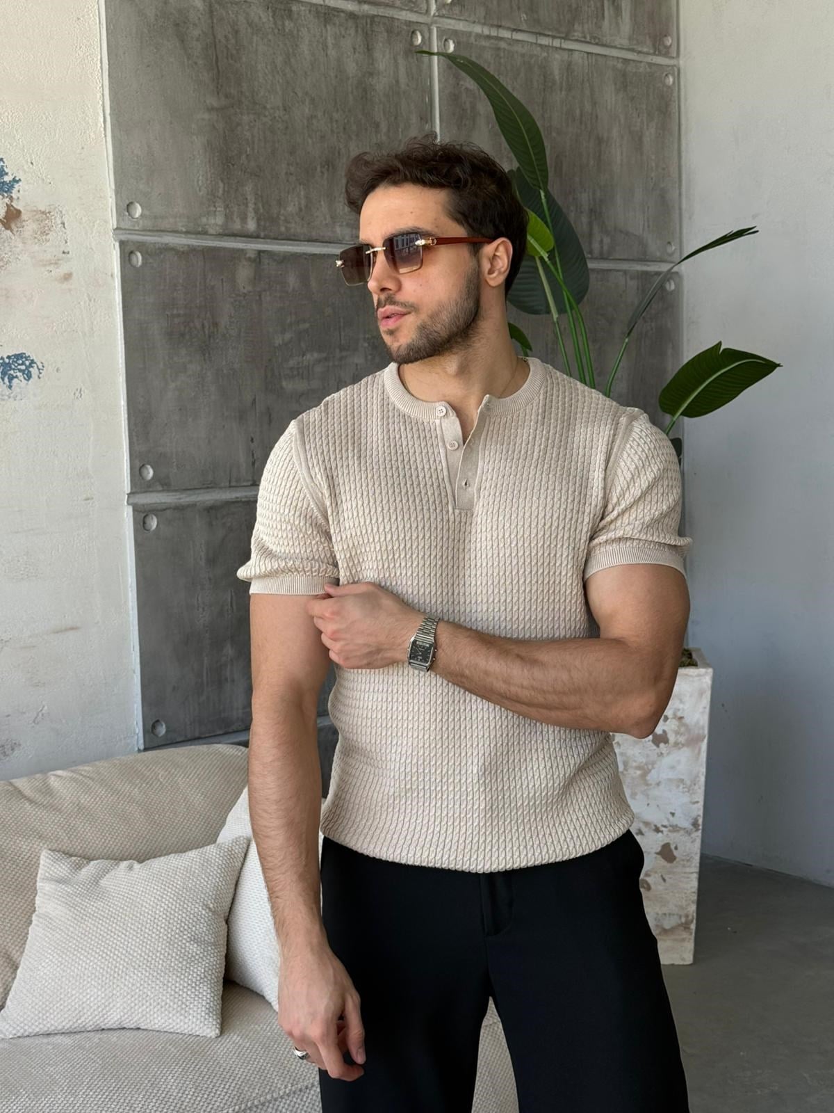 Button Knit – Cream | TST.021