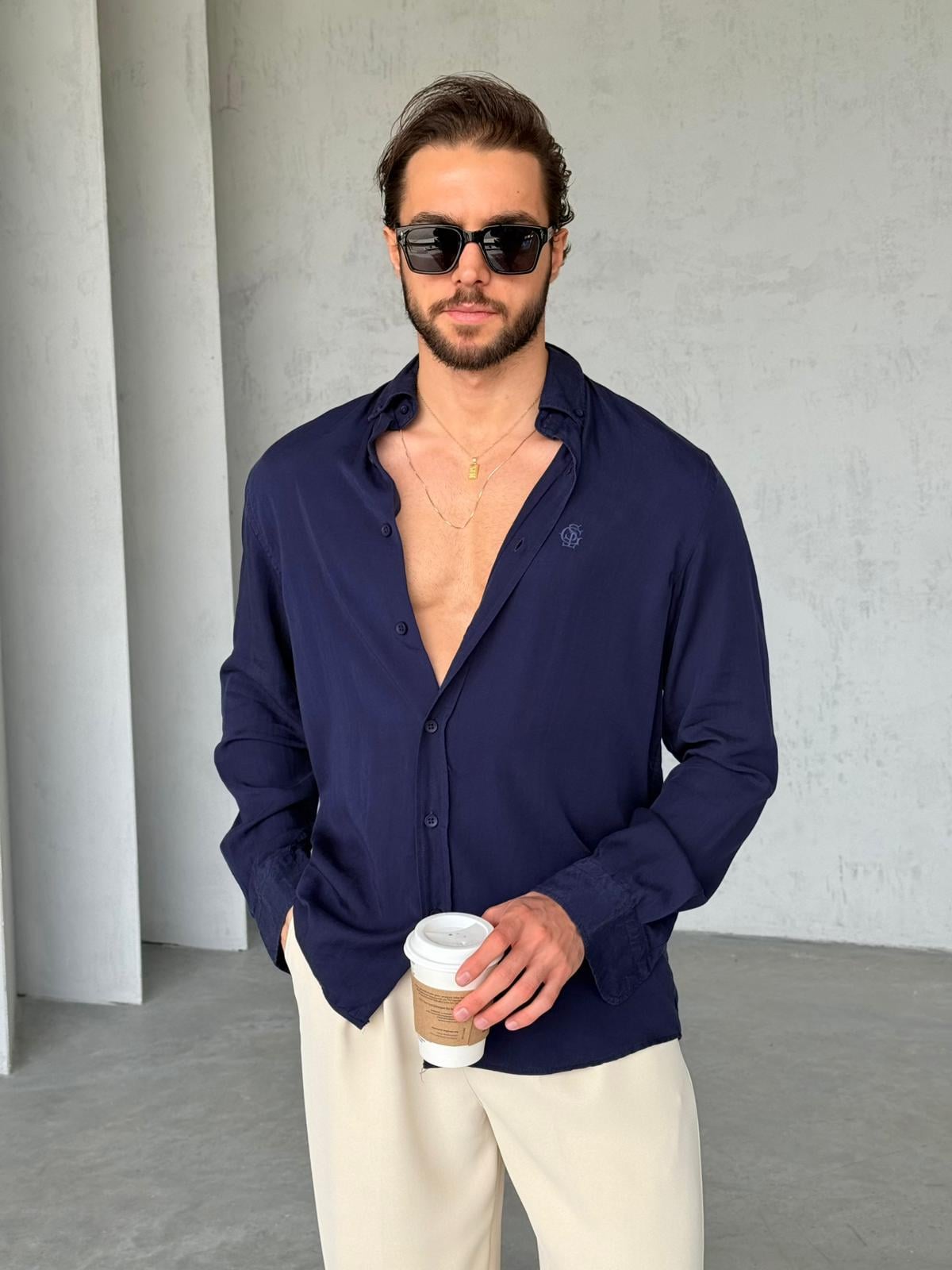 Tensel Shirt Navy Blue | GML.010