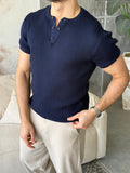 Button Knit – Navy Blue | TST.020