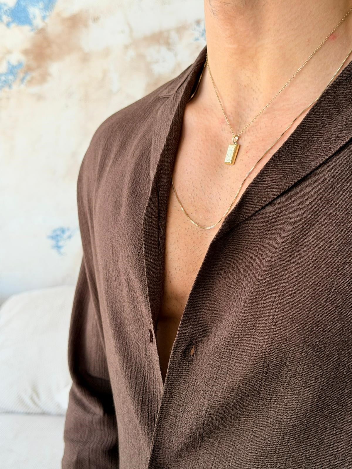 Collar Camp Shirt Brown | GML.017