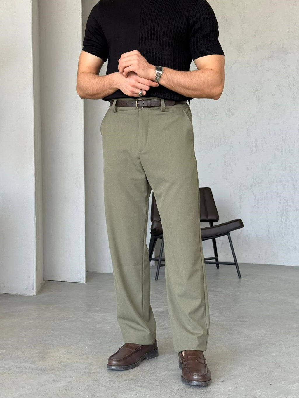 Baggy Fit Pants W – Haki | PNT.03