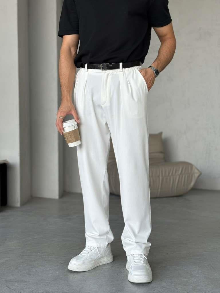Pleated Pants W – White | PNT.06