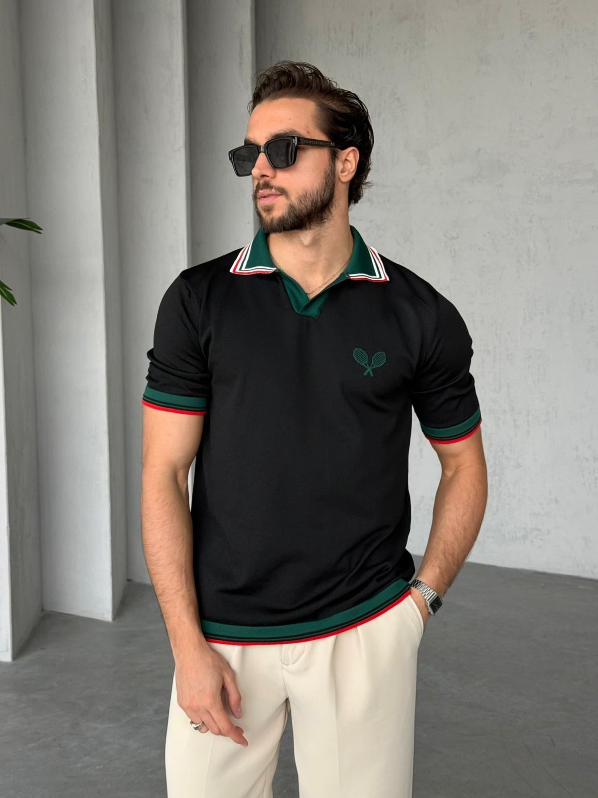 T-shirt Tennis - Black | TST.03