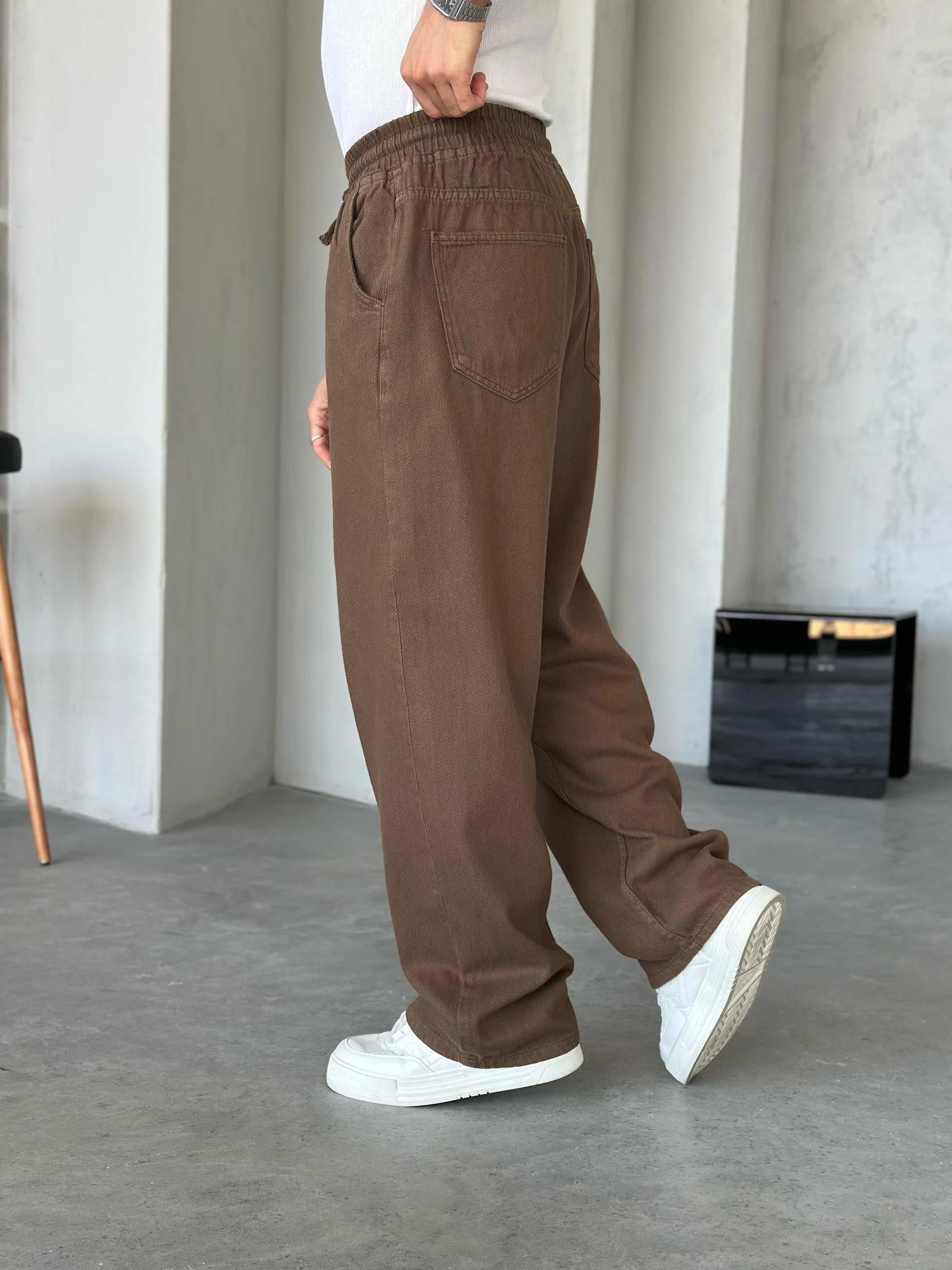 Gabardine Baggy Pants - Brown | PNT.010