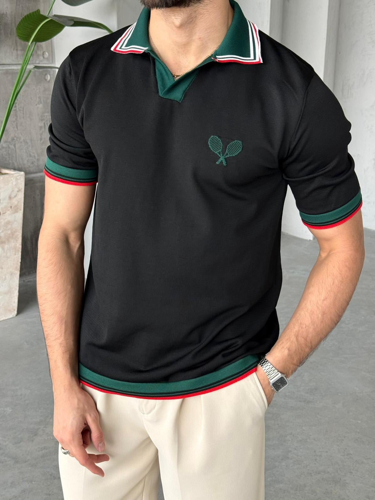 T-shirt Tennis - Black | TST.03