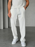 Ribbed Jogger Pants M – White | PNT.07