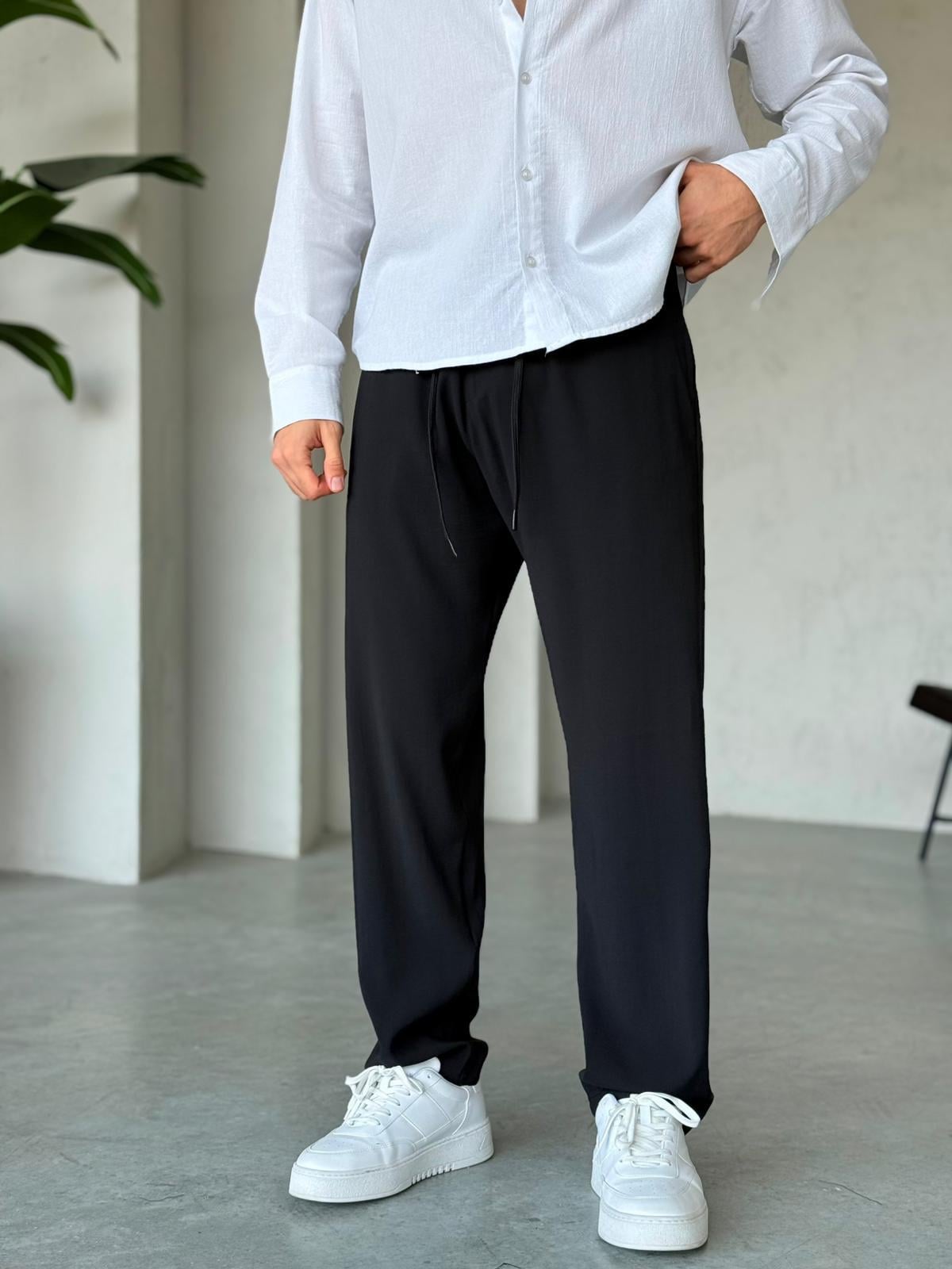 Modal Baggy Jogger Pants M – Black | PNT.05