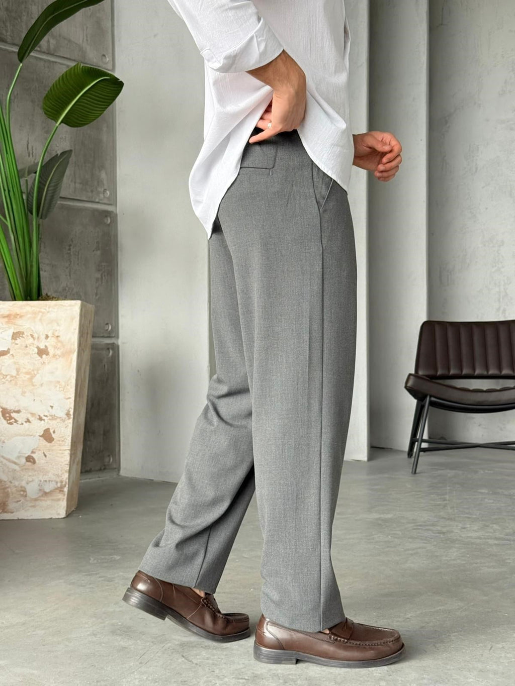 Baggy Fit Pants W – Gri | PNT.03