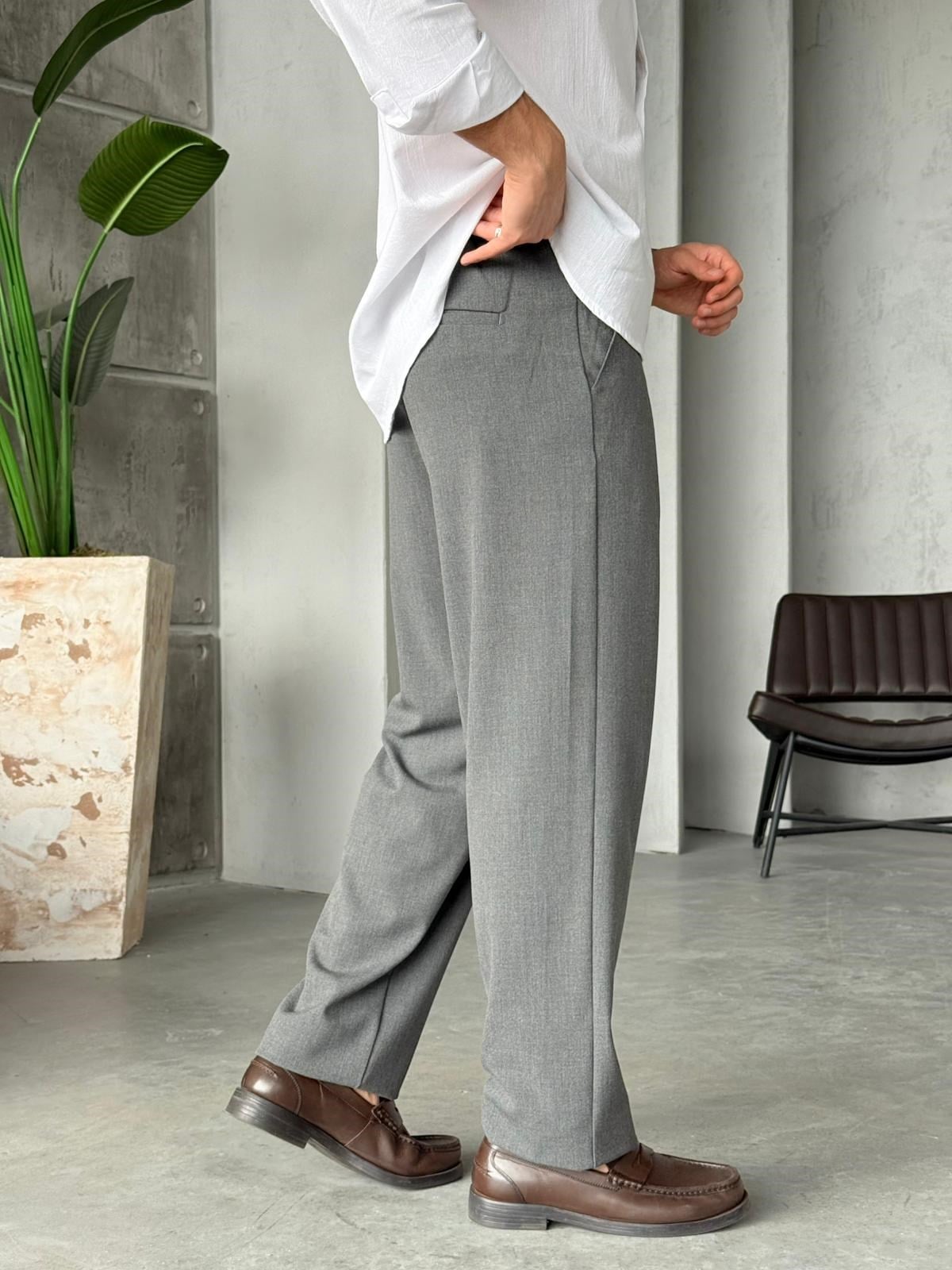 Baggy Fit Pants W – Gri | PNT.03
