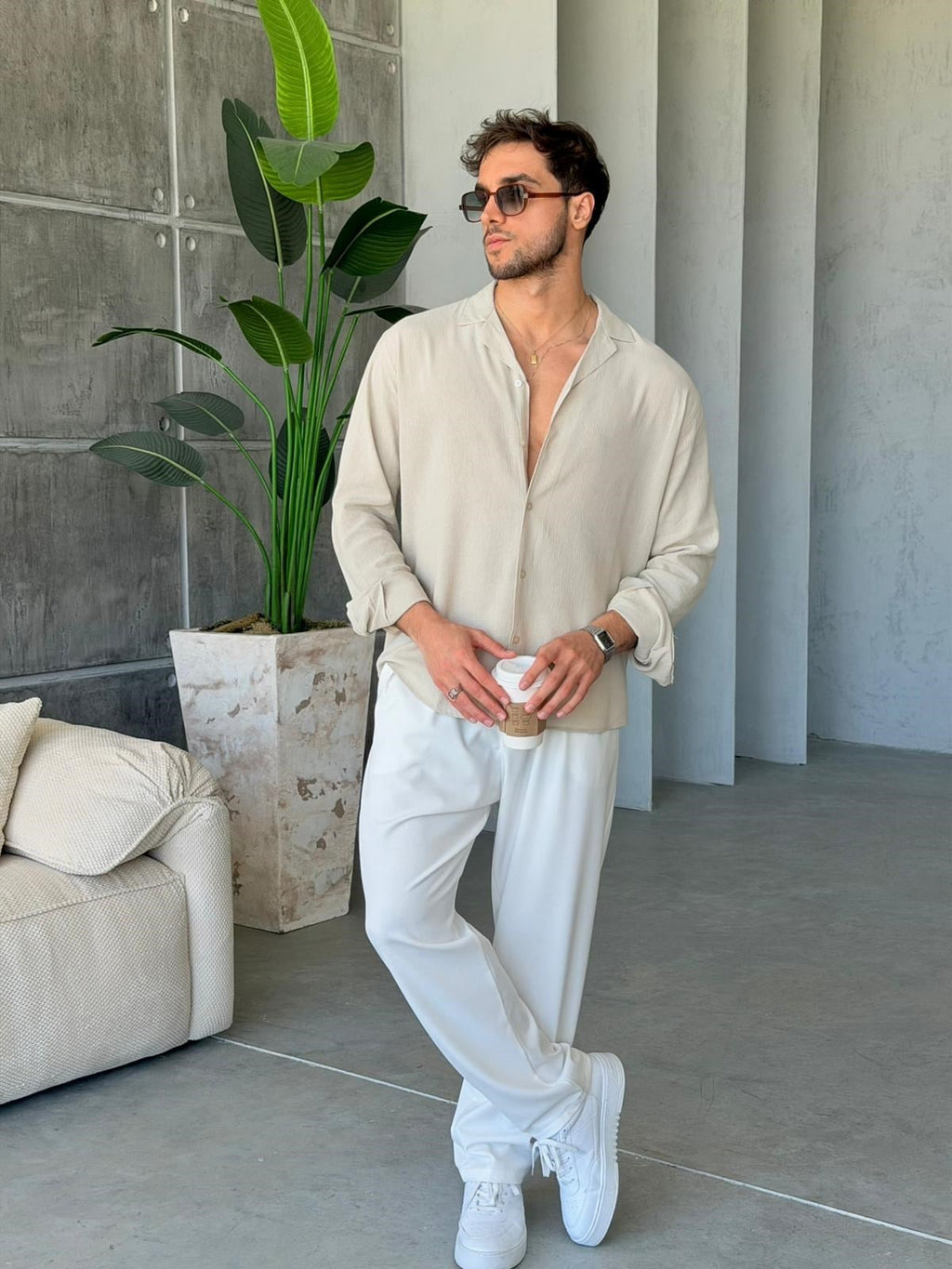 Collor Camp Shirt - Stone | GML.017