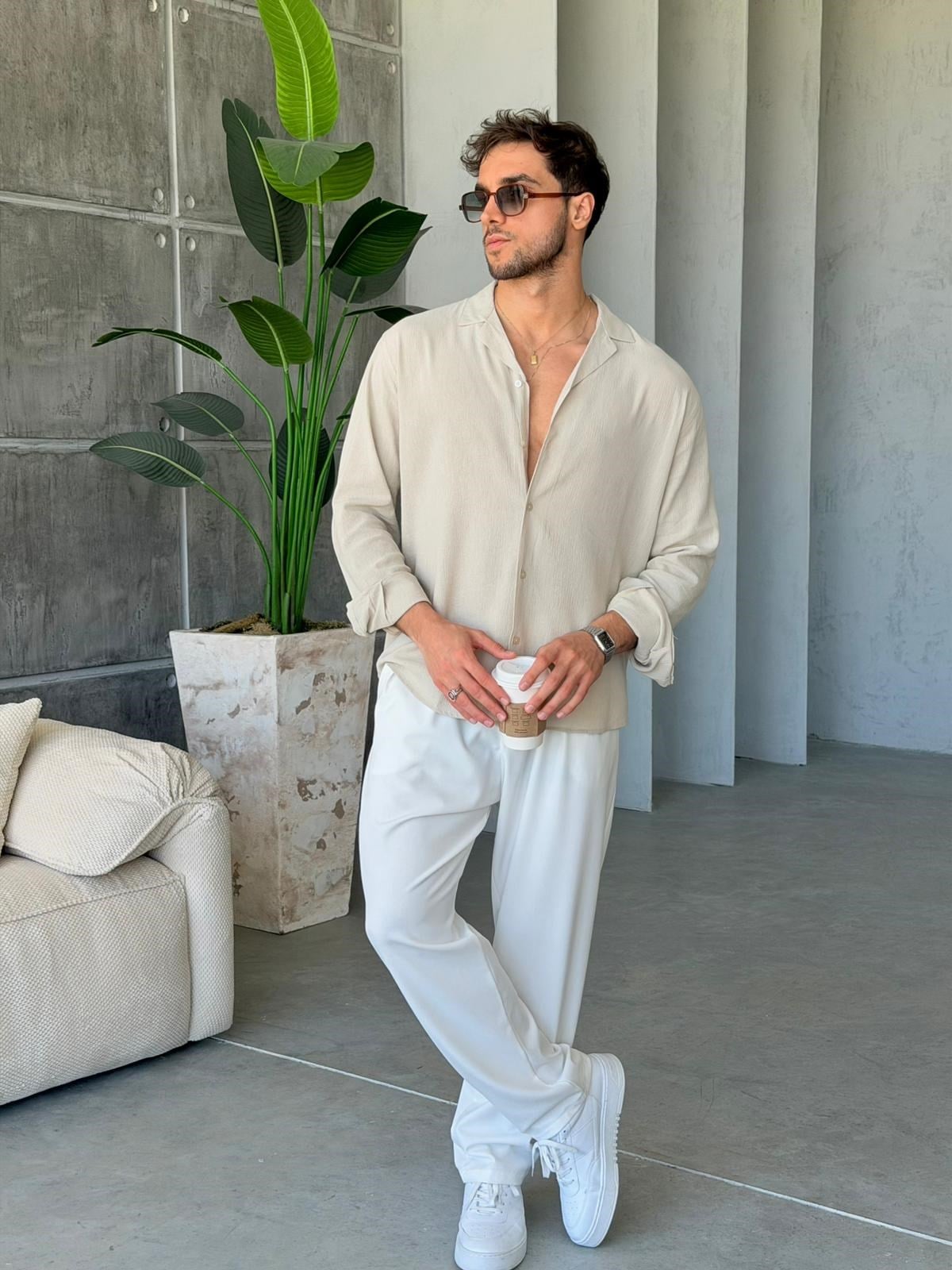 Collor Camp Shirt - Stone | GML.017