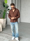 Soft Texture Shirt - Brown | GML.019