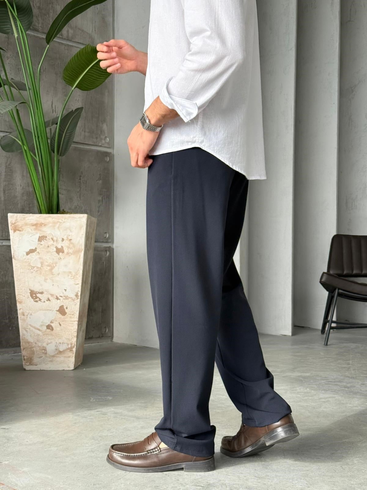 Baggy Fit Pants W – Navy | PNT.03