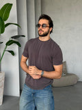 T-shirt Regular - Kahve | Tst.0001