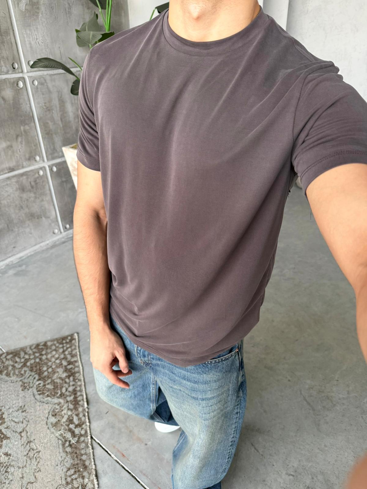 T-shirt Regular - Kahve | Tst.0001
