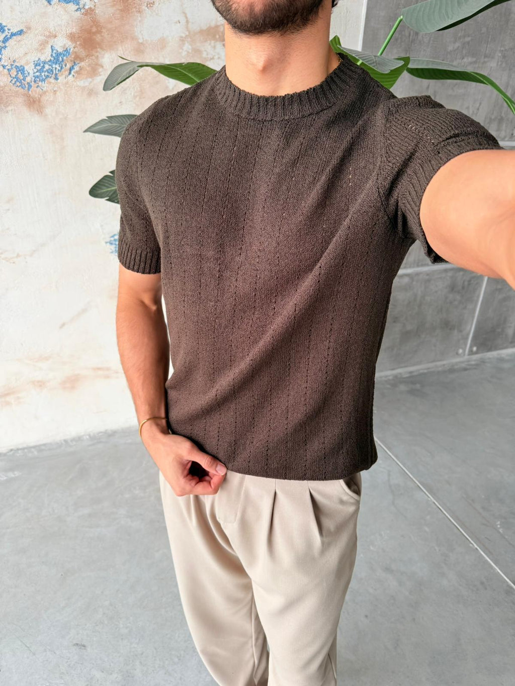 Pattern Knit – Brown | TST.018