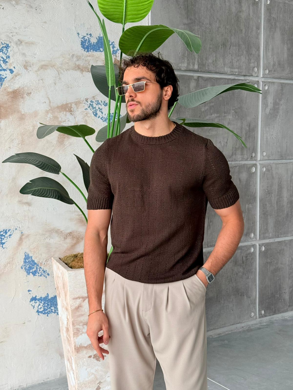 Pattern Knit – Brown | TST.018