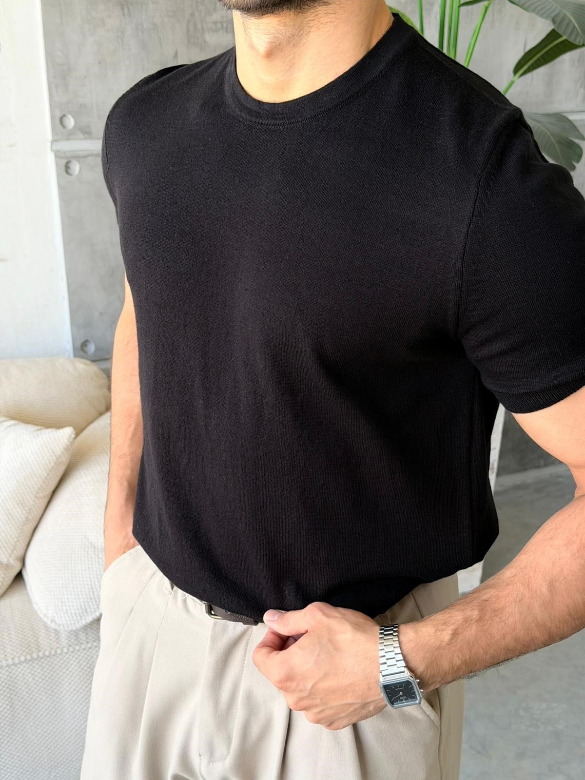 Basic Knitted Knitwear - Black | TST.025