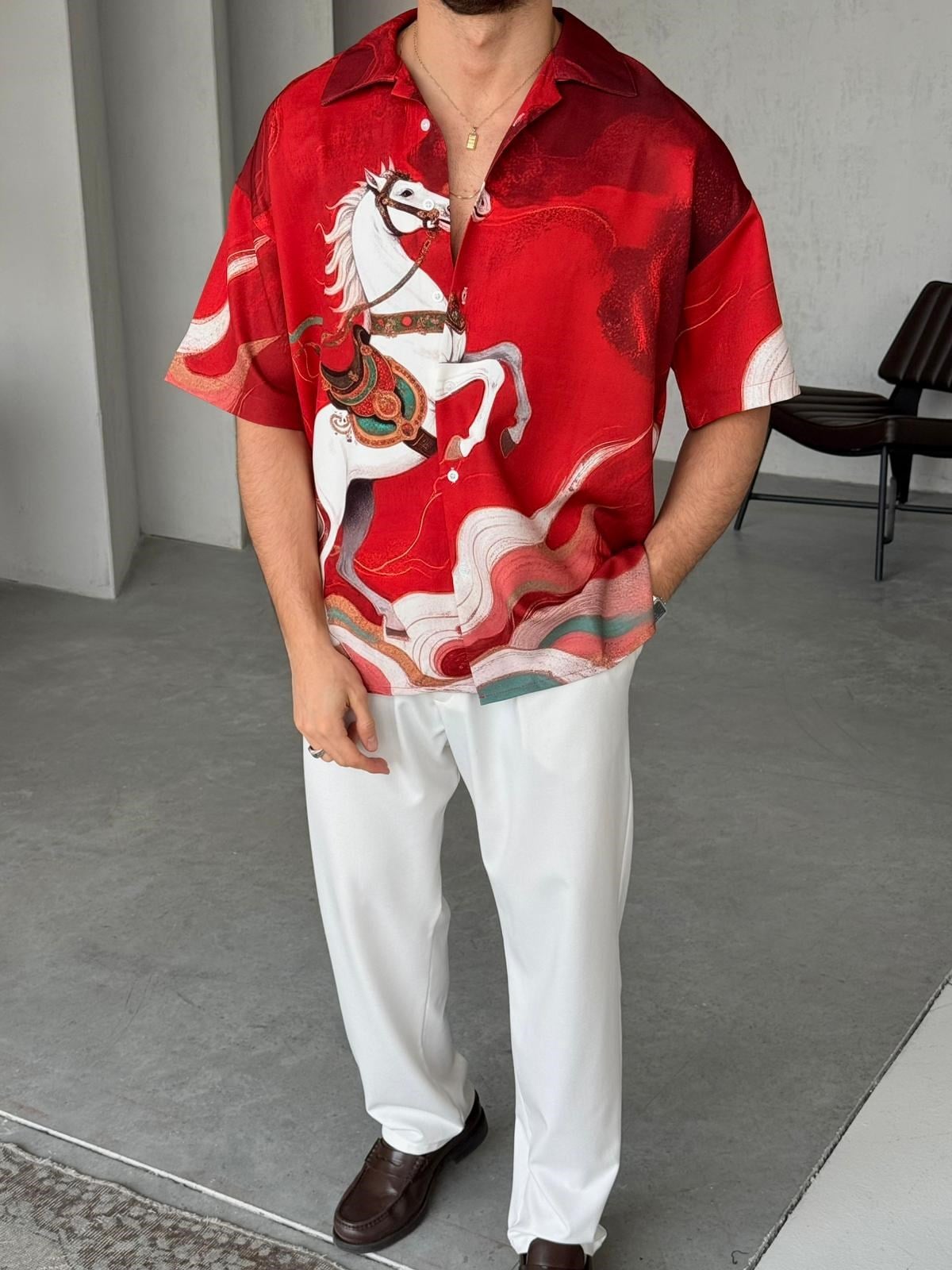 Oversized Patterned Hürrem Shirt