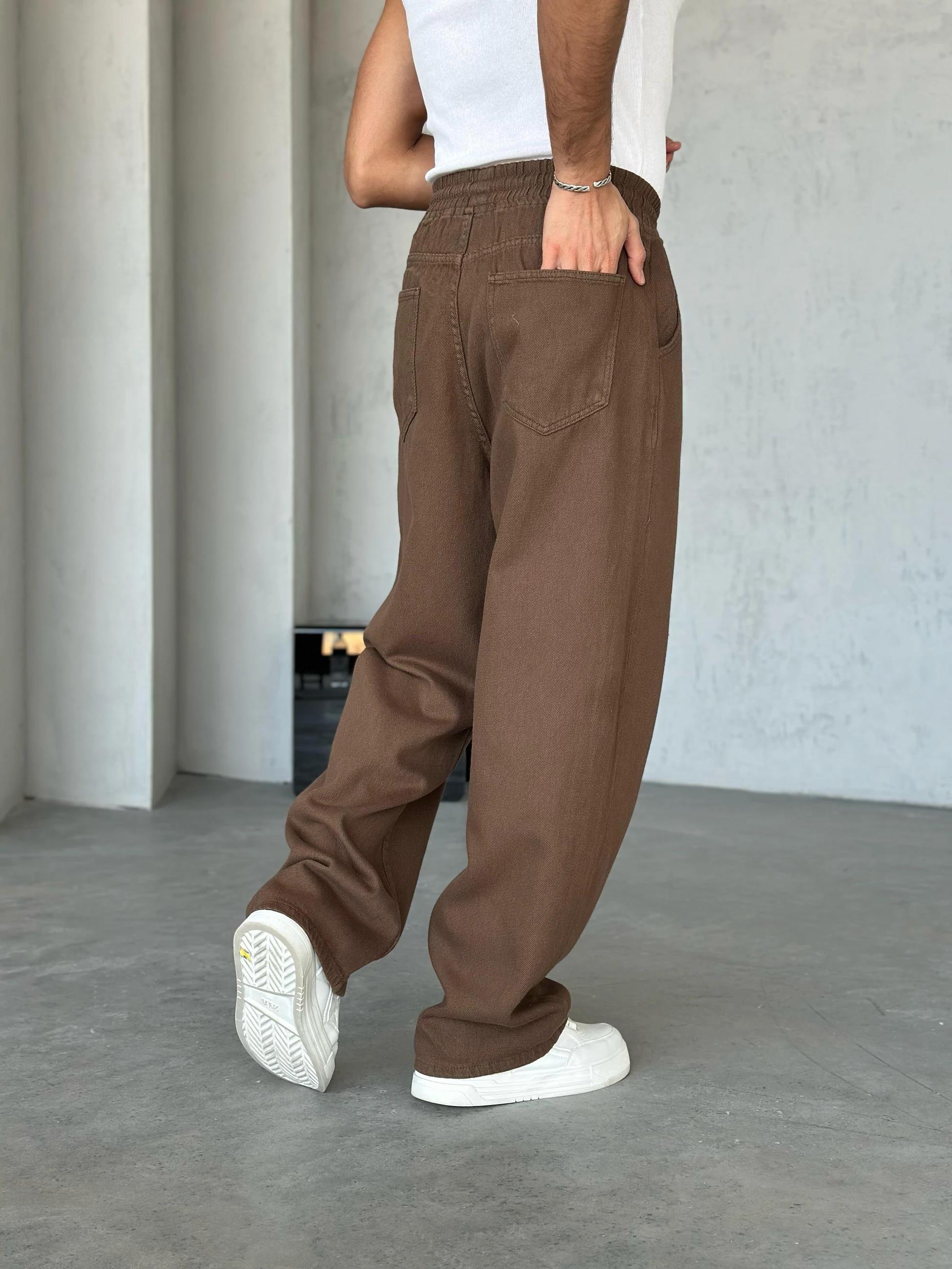 Gabardine Baggy Pants - Brown | PNT.010