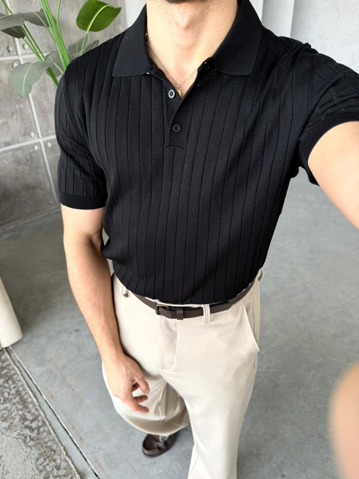 Polo Knit – Black | TST.019