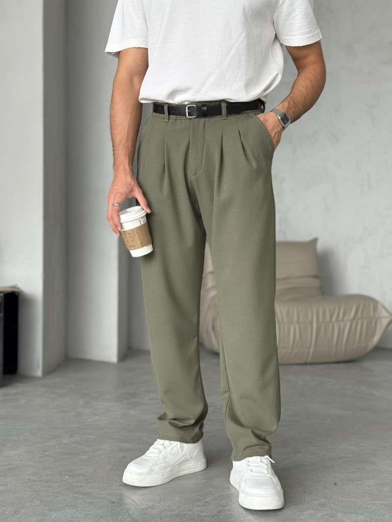Pleated Pants W – Haki | PNT.06