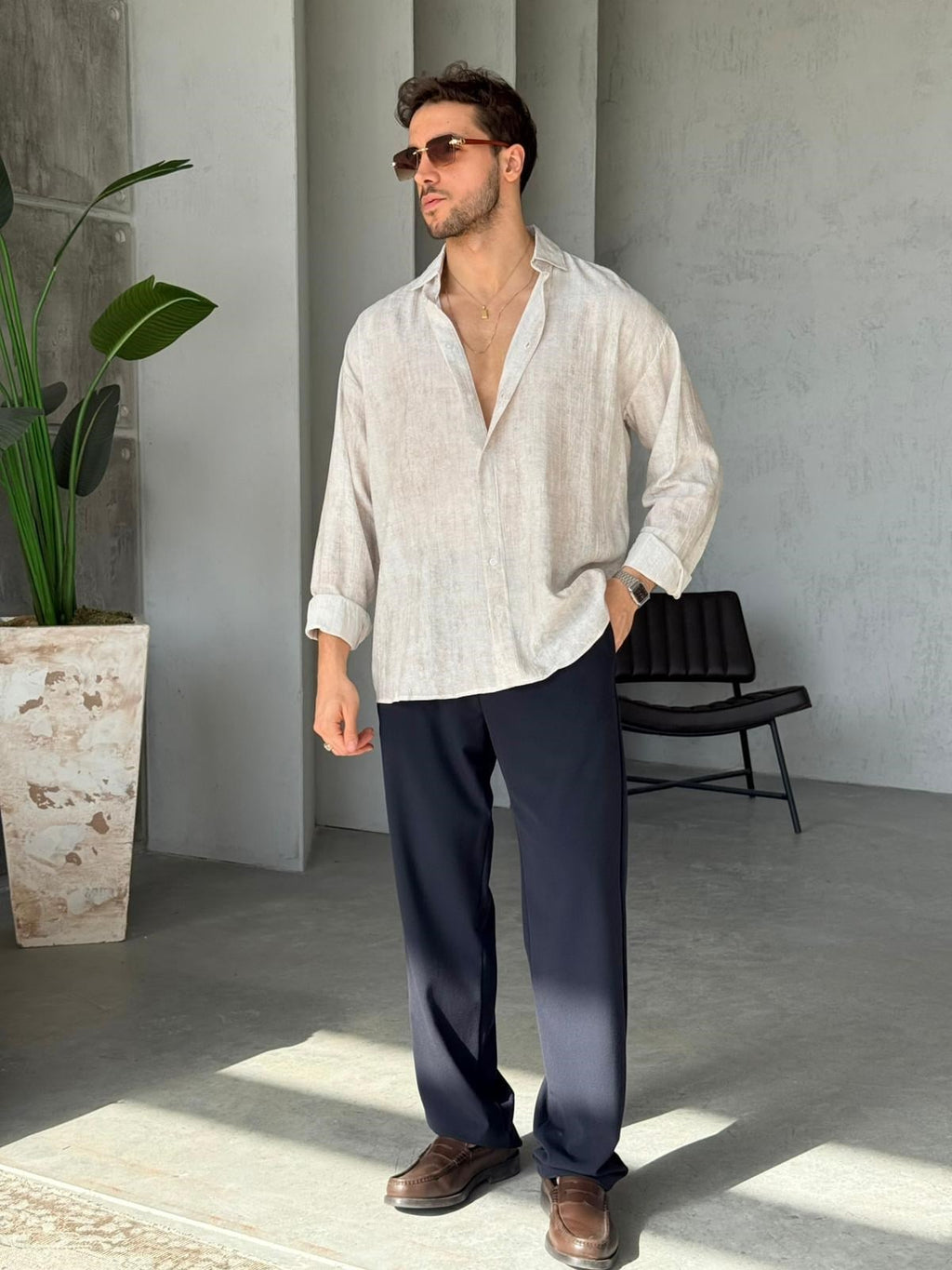 Patterned Modal  Shirt  | GML.017
