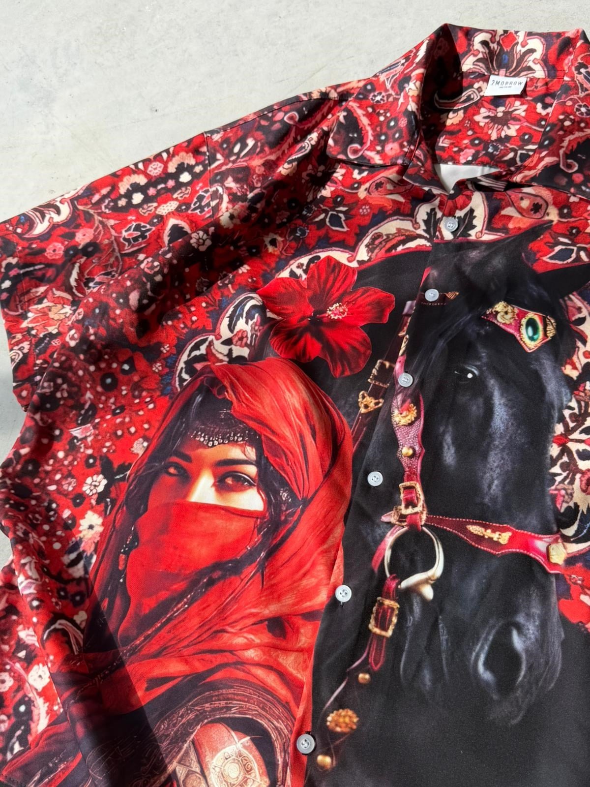 Royal Print Oversized Shirt
