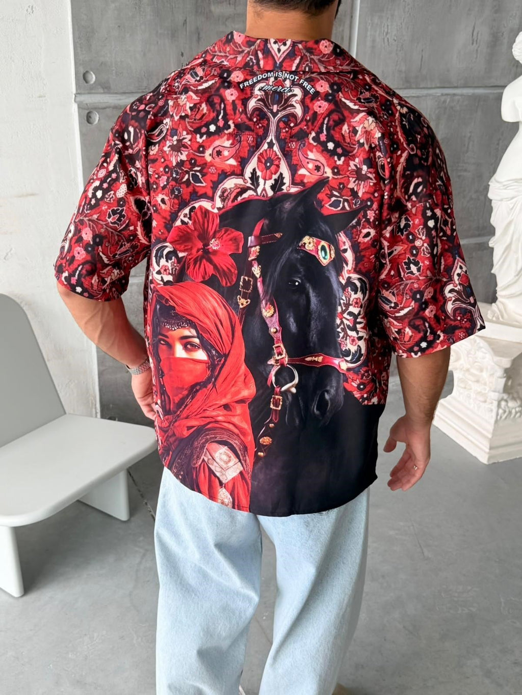 Royal Print Oversized Shirt