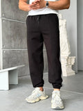 Double Face Striped Tracksuit – Black