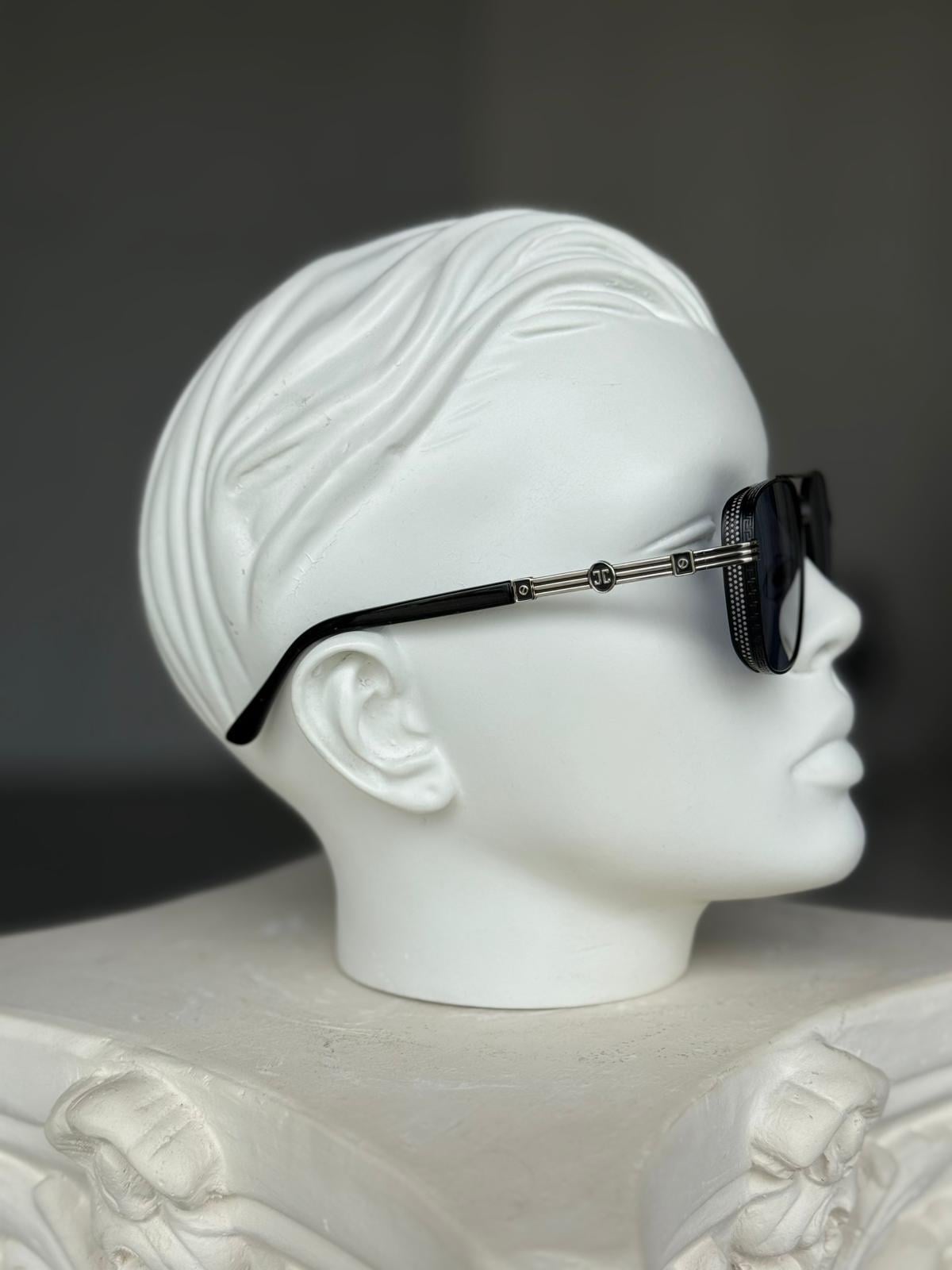 Black Lens Silver Frame Sunglasses