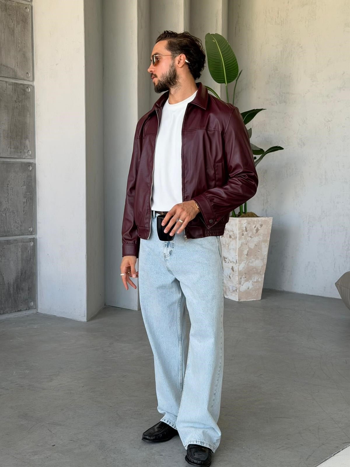 Soft Leather Jacket – Bordo