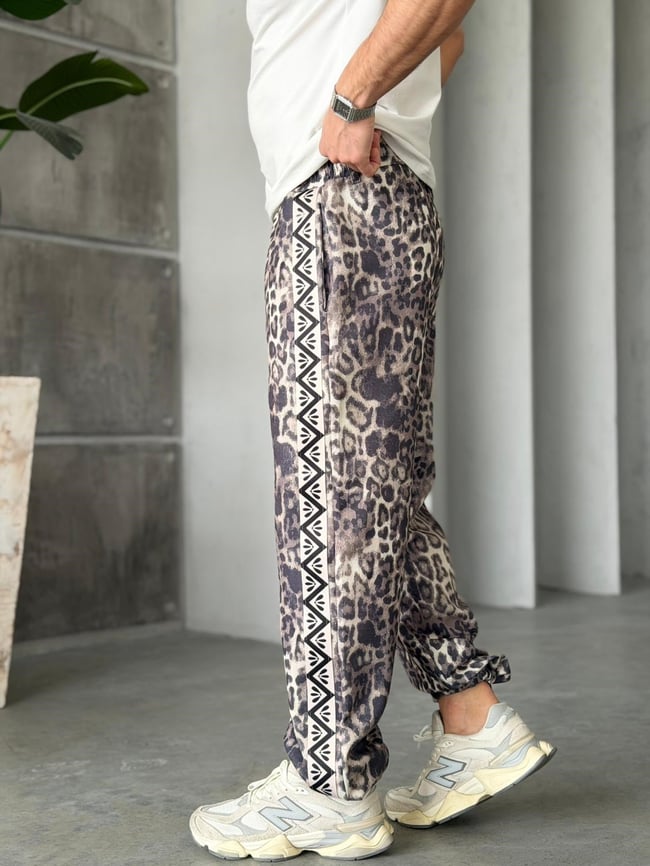 Leopard Pattern Jogger Pants
