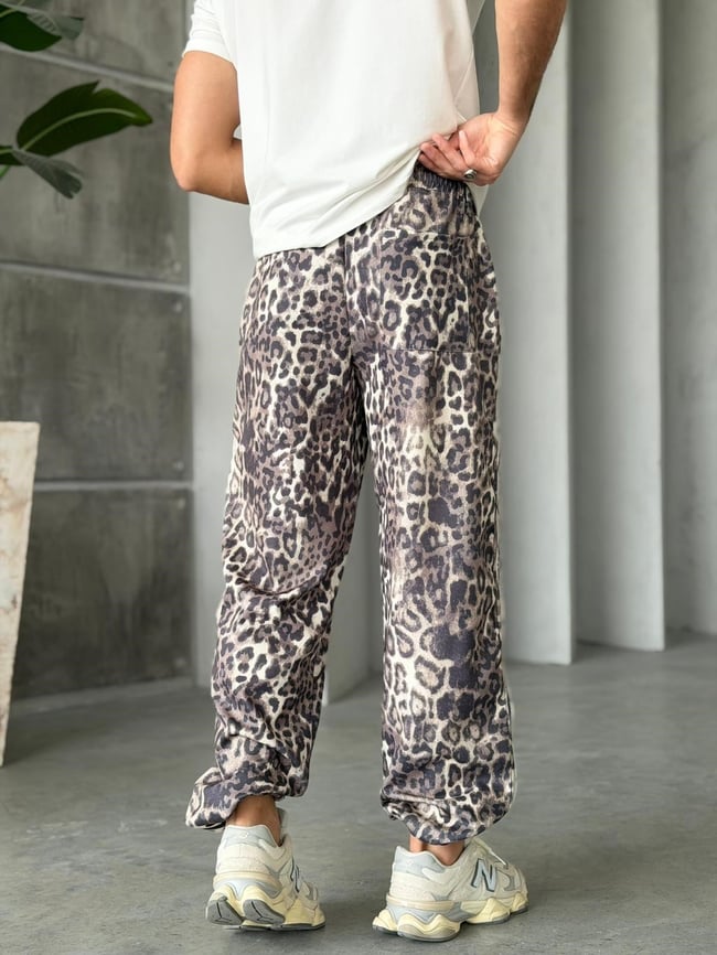 Leopard Pattern Jogger Pants