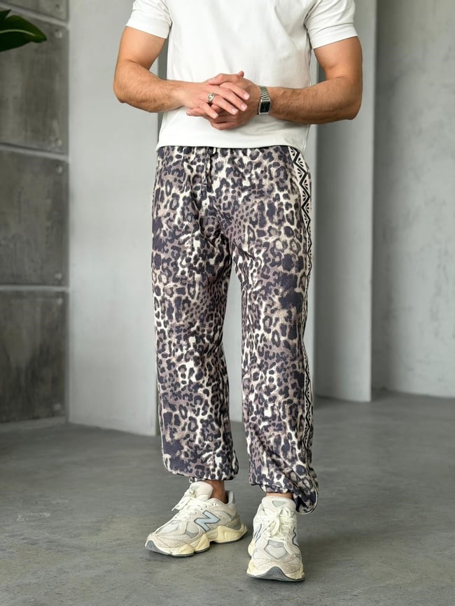 Leopard Pattern Jogger Pants