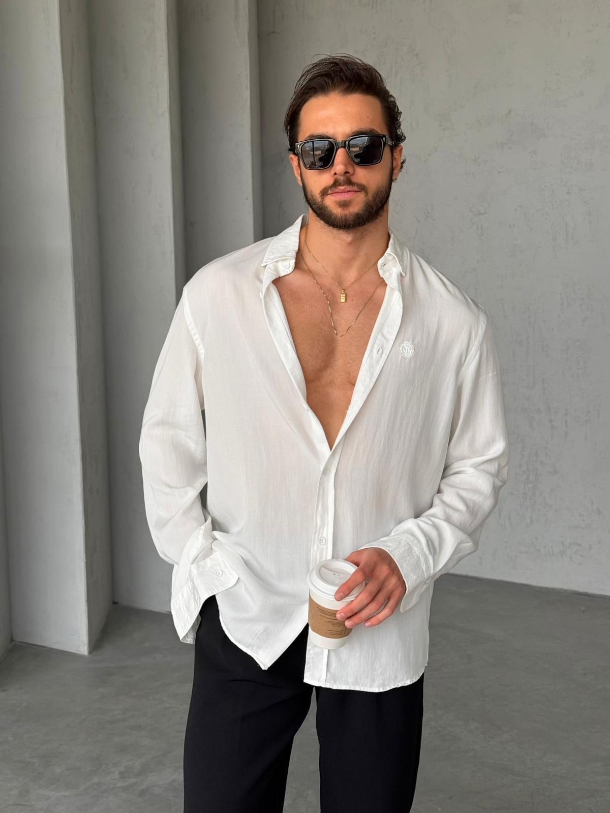 Shirt Tensel - White | Sale04