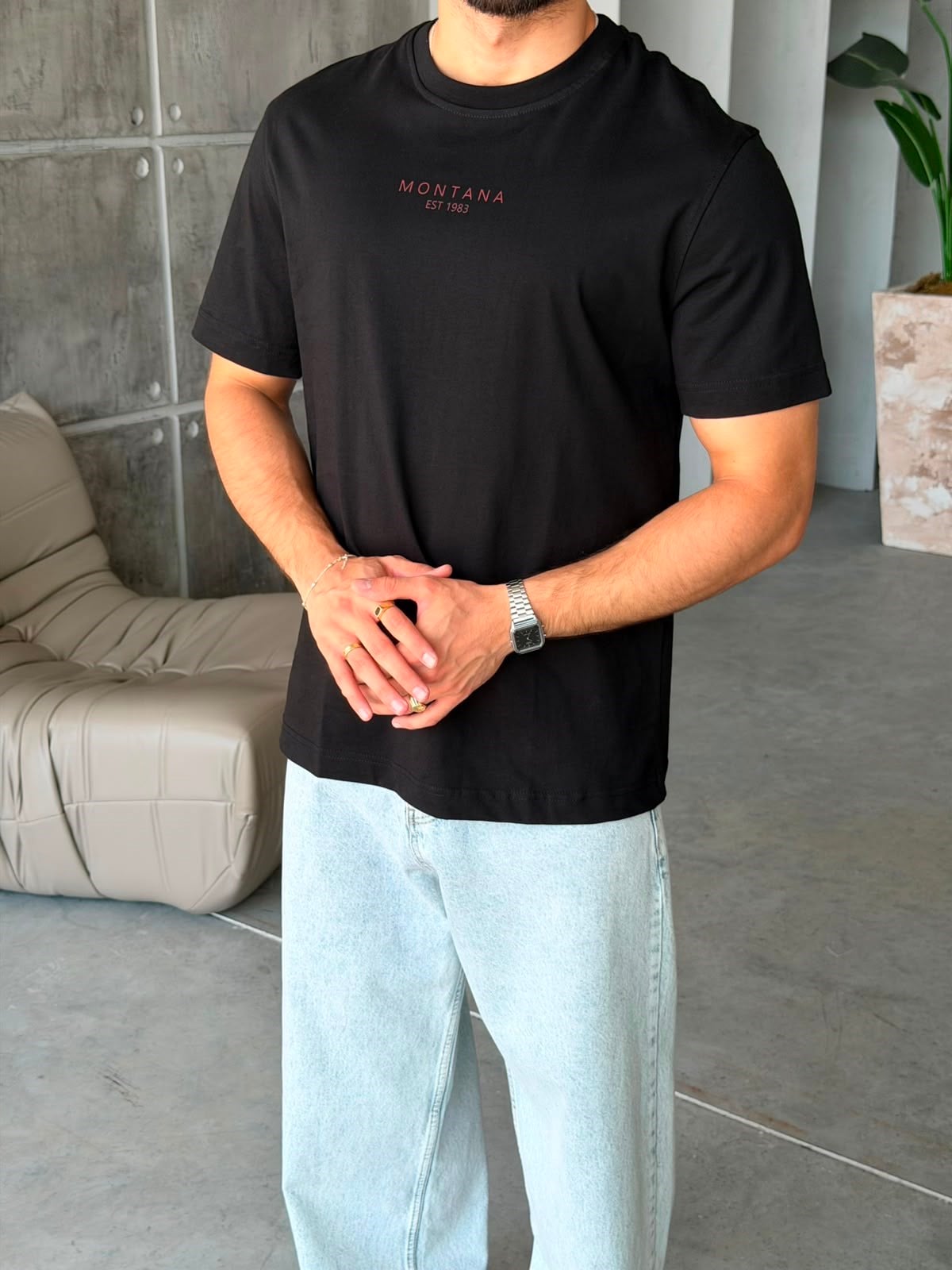 TONY oversize Shirt - Black